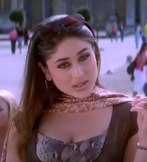 KAREENA KAPOOR KHAN AS POOJA “POO” SHARMA RAICHAND FROM KABHI KHUSHI KABHIE GHAM… (2001) | she is so stunning! i was watching edits & stumbled upon an edit that had her & this character. i was in awe! she’s one of the baddest! i need to see this film bc she was giving regina george vibes. she’s the OG regina george before Regina george! her style looks amazing. i’m gonna tell that imma fall in love with all the fashion in this film. hello to my new fave now. p.s. i gotta start watching more ... Kareena Kapoor Kabhi Khushi Kabhi Gham, Pooja Kabhi Khushi Kabhi Gham, Kareena Kapoor Khan 90s, Poo Kabhi Khushi Kabhi Gham, Poo K3g, Kareena Kapoor 90s, 2000s Bollywood, Bollywood Icons, 90s Things