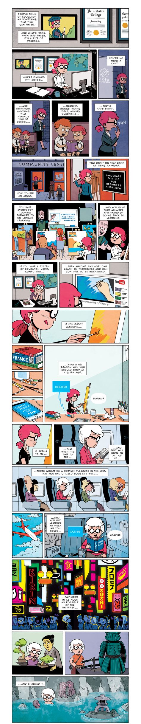 ISAAC ASIMOV: A lifetime of learning Zen Pencils, What Is Zen, The Awkward Yeti, Isaac Asimov, Bd Comics, Comics Story, Never Stop Learning, Short Comics, Cartoon Quotes