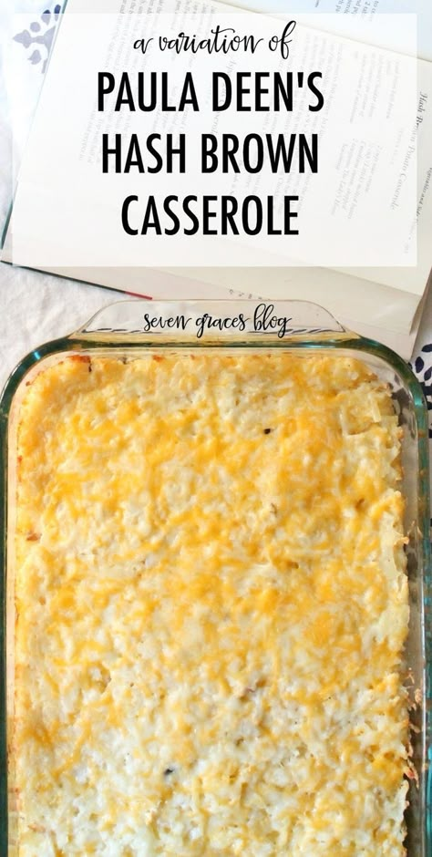 Easy Hashbrowns, Hashbrown Casserole Easy, Hashbrown Casserole Recipe, Delicious Breakfast Casserole, Paula Dean, Hashbrown Casserole, Paula Deen Recipes, Hashbrown Recipes, Hash Brown Casserole