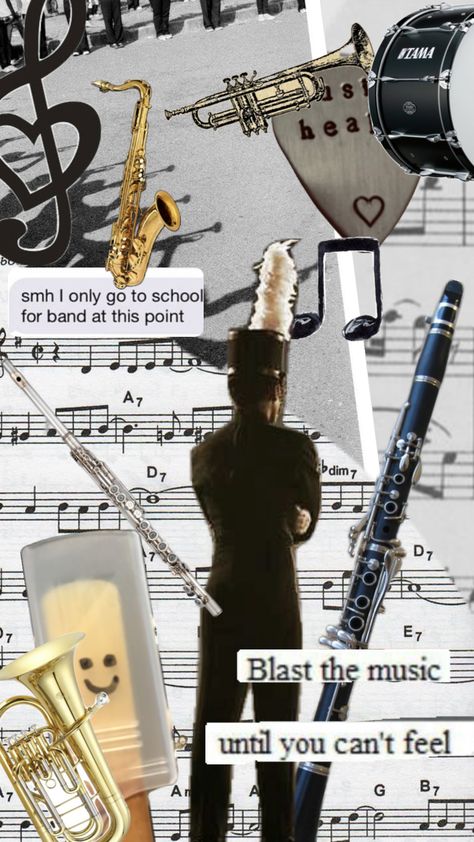 My happy place #band #marchingband #rutland #wallpaper Liz And The Blue Bird, Marching Band Jokes, Marching Band Memes, Clarinet Music, Clarinet Sheet Music, Band Aesthetic, Band Jokes, Kid Life, Silly Bands