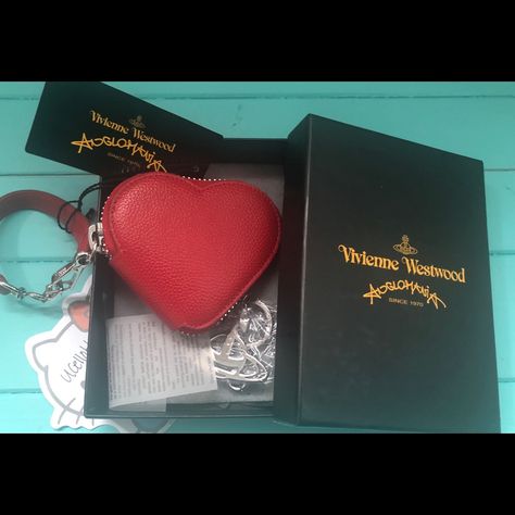 Vivienne Westwood Bags, Leather Heart, British Fashion, Blood Red, Fashion Icon, Leather Wristlet, British Style, Vivienne Westwood, Post Office