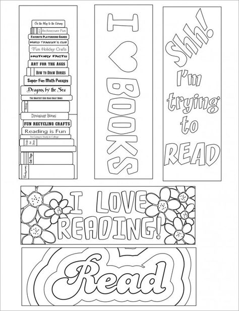 Color Bookmarks Printable Free, Free Bookmarks To Color, Free Bookmark Printables, Color Your Own Bookmark Printable Free, Bookmarks To Print Free Printable, Bookmark Outline, Free Printable Bookmarks To Color, Back To School Bookmarks, Free Printable Bookmarks Templates