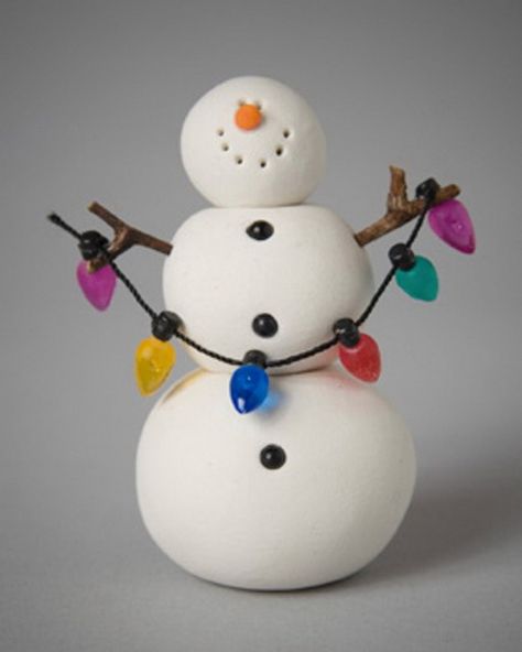 Polymer Clay Snowman for   Christmas Holiday_10 Christmas Design Ideas, Polymer Clay Snowman, Clay Snowman, Hat Tree, Diy Polymer Clay, Clay Christmas Decorations, Snowman Hat, Clay Christmas, Polymer Clay Ornaments