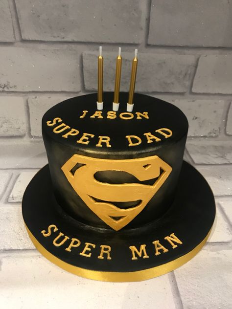 Superdad Cake, Super Dad, Superman, Birthday Cake, Cake, Birthday