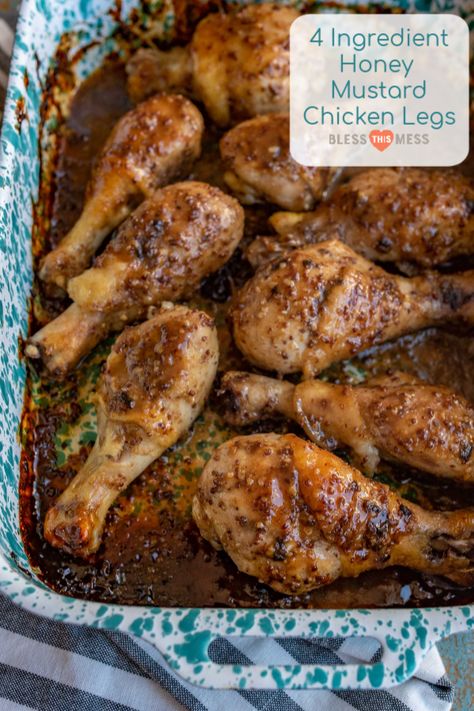 Honey Mustard Baked Chicken, Lazy Meals, Baked Chicken Recipes Oven, Chicken Recipes For Dinner, Chicken Drumstick, Chicken Leg Recipes, Chicken Drumstick Recipes, Drumstick Recipes, Yummy Chicken