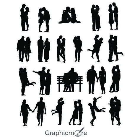 Lovers Silhouettes Design Free Vector File Download |  tattoo design couple love Man Woman Silhouette Art, Man And Woman Hugging Drawing, Silhouette Of Couple Kissing, Couple Hugging Silhouette Drawing, Romantic Couple Silhouette, People Kissing Silhouette, Man Woman Silhouette, Couple Silhouette Art Love, Intimate Silhouette