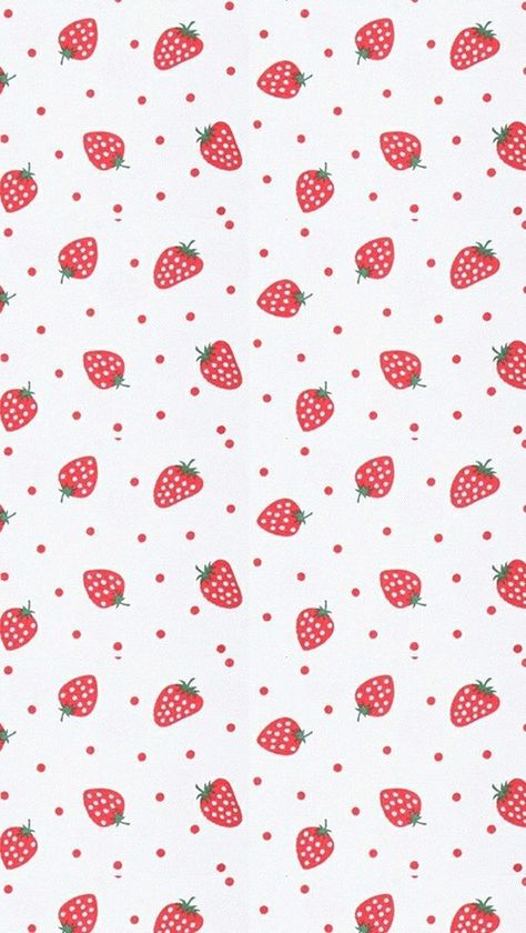 Vintage Patterns — Strawberries. na We Heart It. Sf Wallpaper, Fruit Wallpaper, Wallpaper For Your Phone, Pretty Patterns, Cute Backgrounds, Cellphone Wallpaper, Pattern Illustration, Vintage Wallpaper, الرسومات اللطيفة