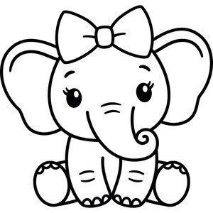 Airplane Sketch, Elephant Coloring Page, Elephant Face, Idee Cricut, Elephant Drawing, 자수 디자인, Cute Elephant, Silhouette Design Store, Cute Easy Drawings