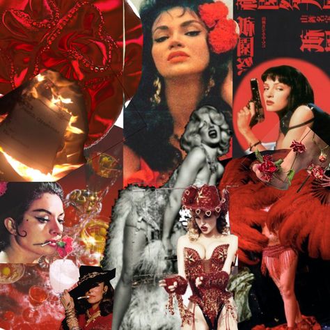 Red Spanish Aesthetic, Moulin Rouge Aesthetic Outfit, Vintage Spain Aesthetic, Spanish Aesthetic Outfits, Spain Moodboard, Ann Core, Flamenco Aesthetic, Moulin Rouge Aesthetic, Burlesque Aesthetic