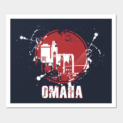 Omaha skyline tee -- Choose from our vast selection of art prints and posters to match with your desired size to make the perfect print or poster. Pick your favorite: Movies, TV Shows, Art, and so much more! Available in mini, small, medium, large, and extra-large depending on the design. For men, women, and children. Perfect for decoration. Omaha Skyline, Extra Large, Keep Calm Artwork, Favorite Movies, Print Design, Tv Shows, Art Print, For Men, Art Prints