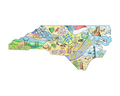 Nc State Painting, North Carolina Symbols, Sand Village, North Carolina Wall Art, North Carolina Word Art, Map Of North Carolina, North Carolina Map Art, Nc Map, North Carolina Art