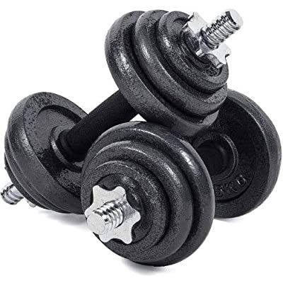 York Fitness 20 kg Cast Iron Spinlock Dumbbell - Adjustable Hand Weights Set (Pack of 2) - Black: Amazon.co.uk: Sports & Outdoors Door Gym, Adjustable Dumbbell Set, Xmas Wishlist, Muscular Endurance, Hand Weights, Gym Weights, Free Weights, Adjustable Dumbbells, Adjustable Weights