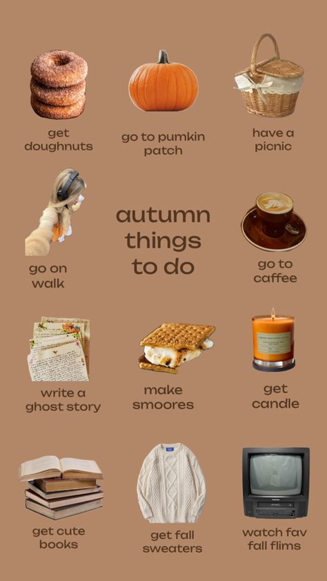 #autumn #fall #halloween Autumn Must Haves, Autumn List, Season Activities, Autumn Things, Autumn Essentials, Scrapbook Inspo, October Activities, Seasons Activities, Spooky Fall