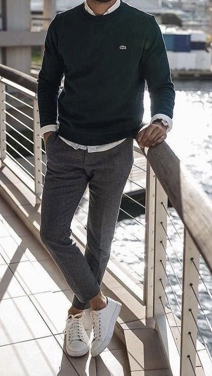 Office Outfit Men, Chinos Men Outfit, Man Street Style, Sporty Outfits Men, Sweater Outfits Men, Mens Work Outfits, Smart Casual Menswear, Mens Business Casual Outfits, Classy Outfits Men