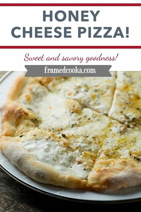 Pizza Dinner Recipes, Macaroni And Cheese Pizza, Honey Cheese, Three Cheese Pizza, Mac And Cheese Pizza, Honey Pizza, Greek Pizza, White Pizza Recipes, Goat Cheese Pizza