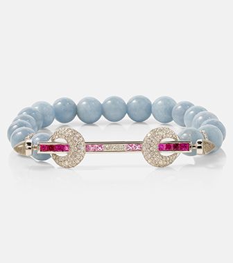 MY THERESA: ANANYA Chakra 18kt white gold bracelet with gemstones… White Gold Bracelet, Chakra, Gold Bracelet, White Gold, Bracelet, Gemstones, Gold, White