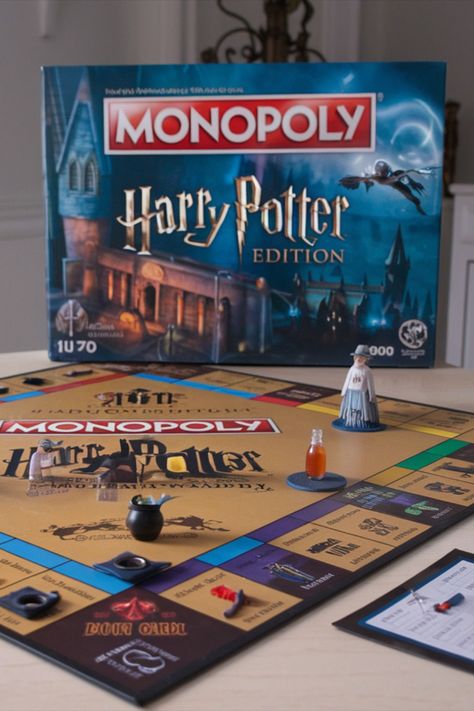 Monopoly Harry Potter Edition: A Magical Family Game for Ages 8+ Harry Potter Board Game, Harry Potter Monopoly, Choose Your Character, The Hogwarts Express, Family Board Game, Monopoly Game, Family Board Games, Family Board, Hogwarts Express