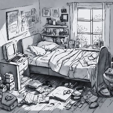 Messy Room Aesthetic, Little Apartment Aesthetic, Room Perspective Drawing, Make Your Own Canvas, Whimsy Goth Bedroom, Woman Bedroom Ideas, Aesthetic Wall Paint, Grown Woman Bedroom Ideas, Messy Bedroom