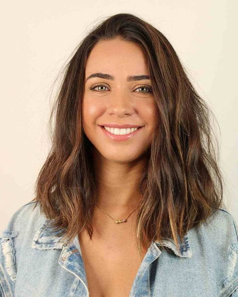 Wash And Go Haircuts, Long Lob Haircut, Wavy Lob Haircut, Longbob Hair, Collarbone Length Hair, Textured Haircut, Thick Wavy Hair, Straight Hair Cuts, Natural Wavy Hair