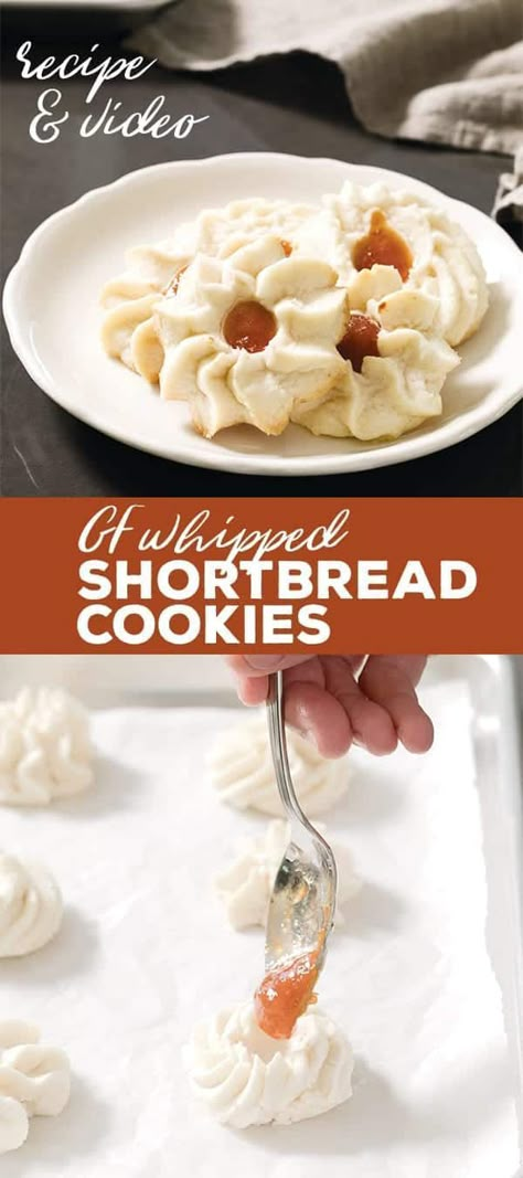 Best Cookies In The World, Whipped Shortbread, Gluten Free Shortbread, Whipped Shortbread Cookies, Gf Cookies, Thumb Print, The Best Cookies, Shortbread Cookie Recipe, Gluten Free Christmas