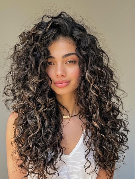 Explore Stylish Long Curly Hairstyles for Every Occasion Long Layered Curly Hair, Long Curly Hairstyles, Long Curly Haircuts, Natural Curly Hair Cuts, Highlights Curly Hair, Layered Curly Hair, Colored Curly Hair, Haircuts For Curly Hair, Natural Curls Hairstyles