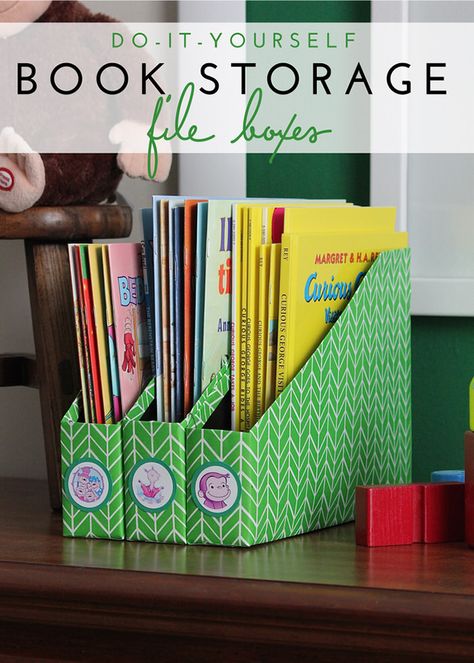 Diy Books Organizer, Nursery Book Storage, Book Storage Ideas, Kids Book Storage, Nursery Book, Children Room Boy, Kids Room Organization, Bookshelves Kids, Bookshelves Diy