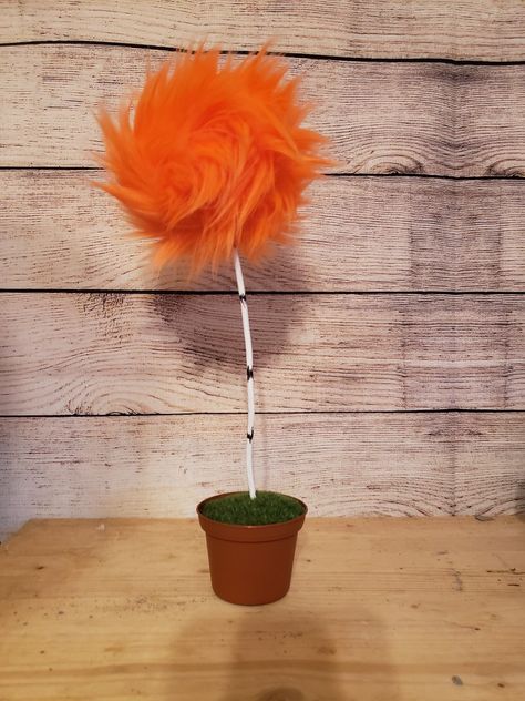 Handmade 12inch Truffula tree with bendable trunk Lorax Tree Craft, Diy Lorax Trees, How To Make Truffula Trees, Lorax Trees Diy, The Lorax Decorations, Grinch Doors, Truffula Trees Diy, Truffula Trees Craft, Truffula Tree Craft