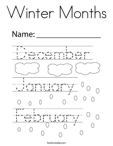 Month Worksheet Kindergarten, December Worksheets, Winter Worksheets For Kindergarten, Months Worksheet For Kids, Month Worksheet, Seasons Worksheets Preschool, Winter Prek Activities, Winter Printables Free Preschool, Winter Worksheets For Kids