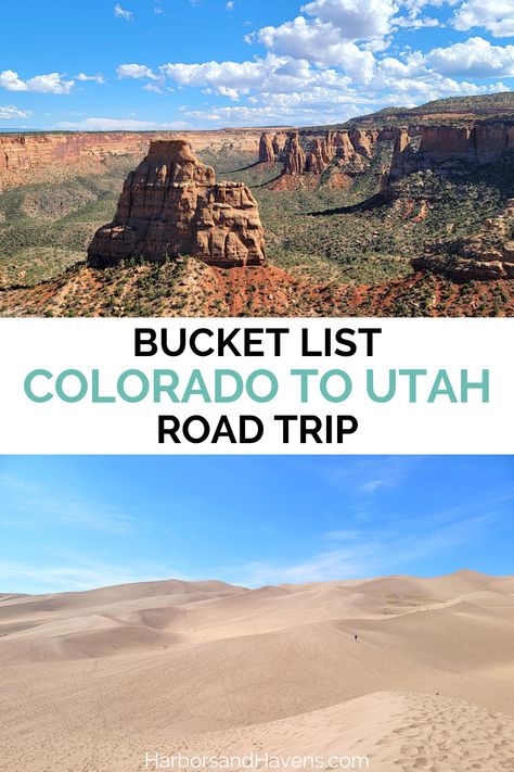 The Best Colorado to Utah Road Trip Itinerary for 7 to 14 Days Utah Colorado Road Trip, Colorado Utah Arizona Road Trip, Utah Road Trip Itinerary, Places To Go In Colorado, Colorado National Parks, New Mexico Road Trip, Slot Canyons, Colorado Map, Road Trip To Colorado