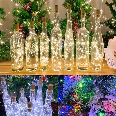 Wine Bottle Fairy Lights, Bottle Fairy Lights, Wine Bottle Lights, String Fairy Lights, Led Garland, Solar String Lights Outdoor, Light Decor, Novelty Lights, Indoor String Lights