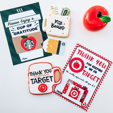 Starbucks Teacher Appreciation, Starbucks Teacher Gift, Target And Starbucks, Free Teacher Appreciation Printables, Teacher Appreciation Gift Card, Easy Teacher Gifts, Teachers Appreciation, Teacher Appreciation Printables, Teacher Gift Card