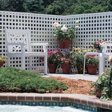 RDI Privacy Square Lattice by RDI Lattice Ideas, Privacy Lattice, Lattice Fence Panels, Vinyl Lattice Panels, Beds White, Garden Lattice, Lattice Screen, Vinyl Privacy Fence, Privacy Fence Panels