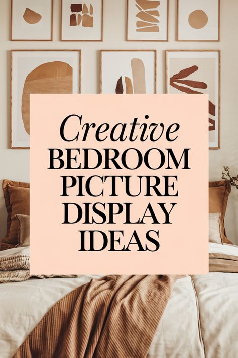 Transform your bedroom with these stylish picture display ideas. From symmetrical frames to bold gallery walls, find inspiration to personalize your space. Frame Wall In Bedroom, Gallery Wall In Bedroom Ideas, Frame Wall Ideas Bedroom, Gallery Walls Bedroom Master, Picture Room Ideas, Wall Frames Ideas Bedroom, Poloroid Pictures Ideas Display Wall Art, Empty Frames On Wall Decor Ideas, Gallery Wall In Bedroom