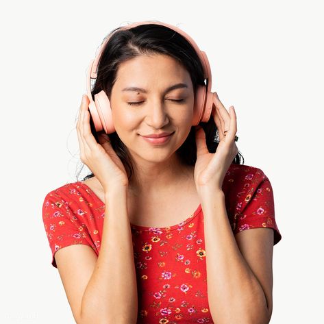 Woman Listening To Music, Music Png, Headphones Music, Listening Music, Music Headphones, Arab Men, Image Ideas, Social Media Trends, Image Fun