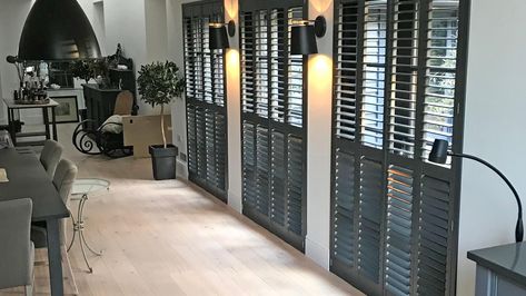 Shuttercraft shutters can give you privacy, while still letting in the light – here's why they're a summer essential | Real Homes Privacy Blinds That Let Light In, Room Darkening Blinds, Privacy Blinds, Victorian Terraced House, Good Homes, Real Homes, Dark Mahogany, Cafe Style, Level Homes