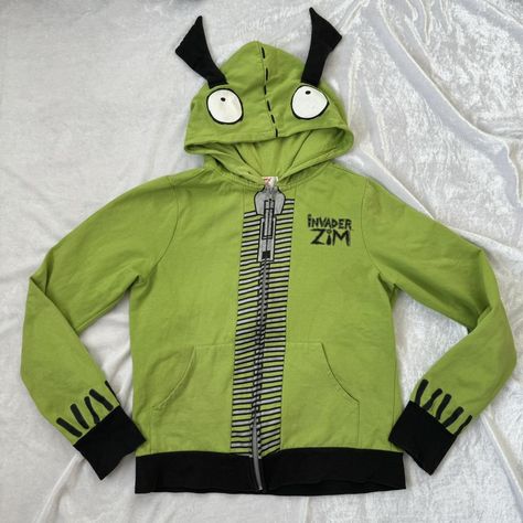 invader zim hoodie 2010 size xxl  shipping from... - Depop Invader Zim Hoodie, Invader Zim, Tripp Nyc, Zip Ups