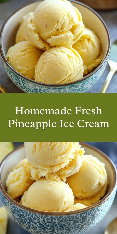 As I churned the fresh pineapple ice cream on a sunny Saturday, laughter filled the kitchen. My partner sliced fruit while our kids danced around, eagerly anticipating the sweet treat. It felt like a perfect family bonding moment, melting away our week’s stress. Things To Do With Pineapple, Things To Make With Pineapple, Frozen Fruit Ice Cream, Fresh Pineapple Recipes, Pineapple Ice Cream Recipe, Fried Ice Cream Recipe, Home Made Ice Cream, Pineapple Juice Recipes, Sliced Fruit