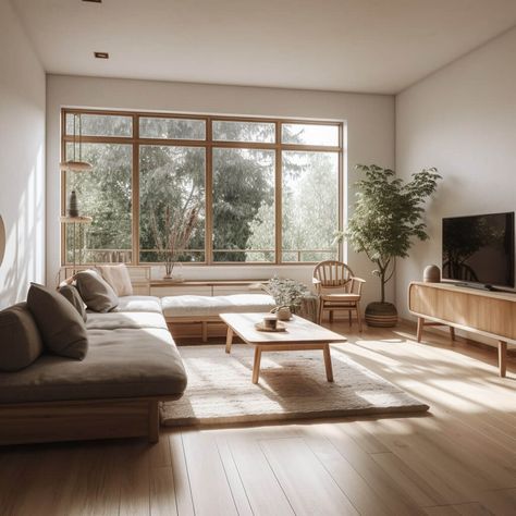 Japandi Amazon Finds, Japandi Small Living Room, Reading Corner Living Room, Salon Japandi, Muji Interior Design, Scandinavian Minimalist Interior, Japandi Style Interior Design, Muji Interior, Japandi Style Living Room