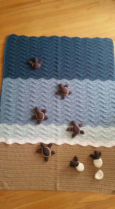 Hatching sea turtles crochet blanket Turtles Crochet, Sea Turtle Blanket, Crochet Turtles, Crochet Sea Turtle, Turtle Blanket, Aesthetic Patterns, Crochet Aesthetic, Crochet Turtle, Crochet Blanket Afghan