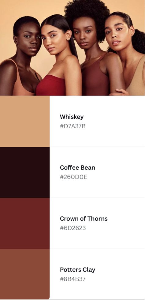 Melanin Color Palette, Feminine Color Palette, Melanin Skin, Skin Color Palette, Olive Skin, Brown Skin, Skin Color, Color Palettes, Skin Tones