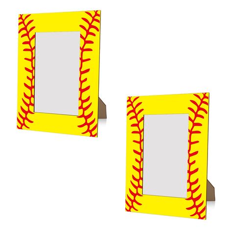 PRICES MAY VARY. 【What You Will Receive】：2 PCS interesting wooden softball photo frames, they look very modern, the most important thing is that this quantity meets your use and replacement needs, you can place it in multiple locations, so that wonderful memories can be everywhere 【Trustworthy Material】：Our softball photo frames are made of high-quality wood, they are strong and durable, not easy to break or fade, they can serve you for a long time and you don't have to replace them frequently 【 Softball Picture, Gifts For Fathers Day, Softball Photos, Tabletop Picture Frames, Themes Photo, Frame Wood, Team Player, Framed Gifts, Sports Theme