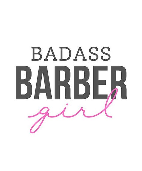 Barber Girl - Badass Barber Girl Typography design. Perfect gift for barber girls who are amazing at being hair stylists or hairdressers. Female Barber Quotes, Barber Vision Board, Female Barber Aesthetic, Barber Wallpaper, Barber Memes, Women Barber, Barber Shirts, Barber Quotes, Female Barber