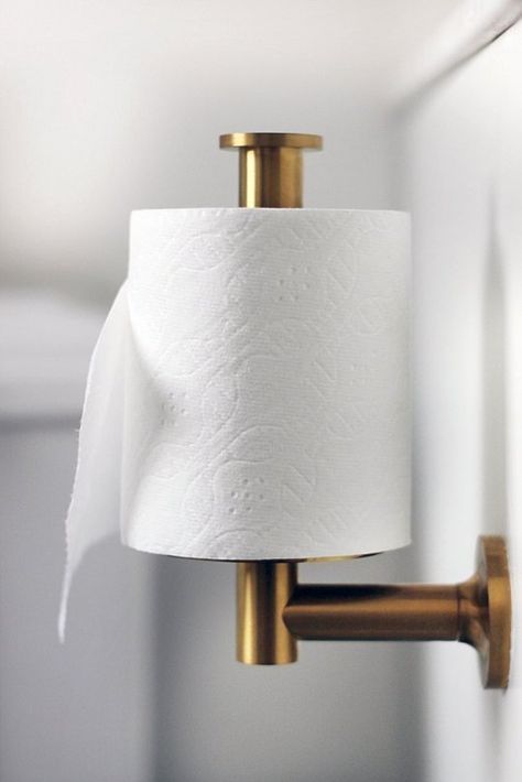 The World's Most Beautiful Toilet Paper Holders (!) | Apartment Therapy Hunted Interior, Black White Bathrooms, Bad Design, Bathroom Redo, Bathroom Renos, Toilet Paper Roll, Paper Roll, Beautiful Bathrooms, White Bathroom