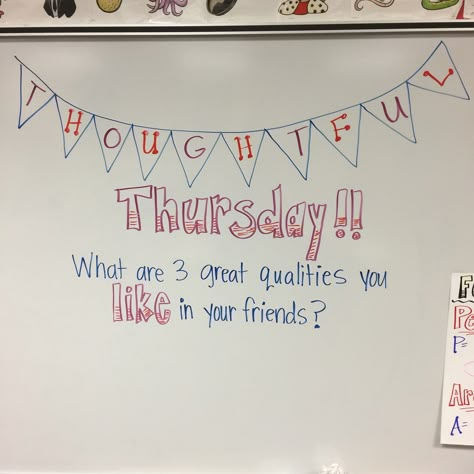 Three Things Thursday, Thursday Bell Ringer, Thoughtful Thursday Activities, Thursday Journal Prompts, White Board Prompts, Thursday Whiteboard Prompt, Thursday Journal, Morning Prompts, Morning Questions