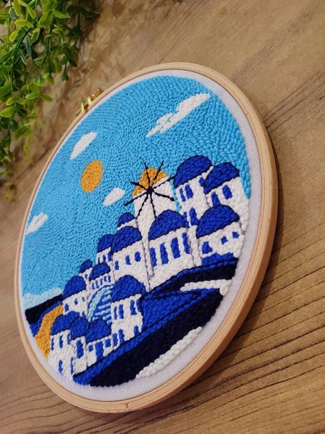 Punch Needle Hoop Art, Bunch Needle, Punch Embroidery, Embroidery Hoop Art Diy, Embroidery Diy, Needle Embroidery, Punch Needle Embroidery, Latch Hook, Types Of Yarn