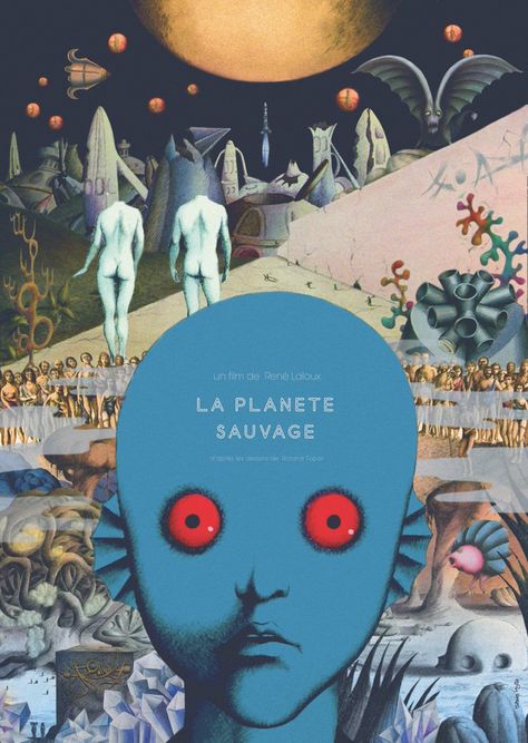 ‘Fantastic Planet’: Spellbinding images from the futuristic 1973 masterpiece | Dangerous Minds Fantastic Planet, 타이포그래피 포스터 디자인, Cinema Posters, Alternative Movie Posters, Arte Inspo, Film Art, Tv Movie, Film Posters, Sci Fi Art