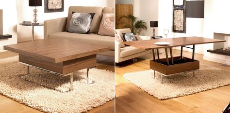 More Functions In A Compact Design – Convertible Coffee Tables Coffee Table Into Dining Table, Adjustable Height Coffee Table, Convertible Coffee Table, Convertible Table, Rustic Home Offices, Table Centerpieces For Home, Dining Table Rustic, Convertible Furniture, Coffee Tables For Sale