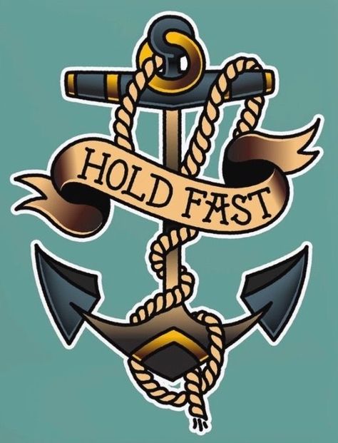 Traditional Anchor Tattoo, Surfboard Drawing, Anchor Sticker, Traditional Sleeve, Tattoo Reference, Nautical Tattoo, Anchor Tattoo, Chest Tattoo Men, Hold Fast