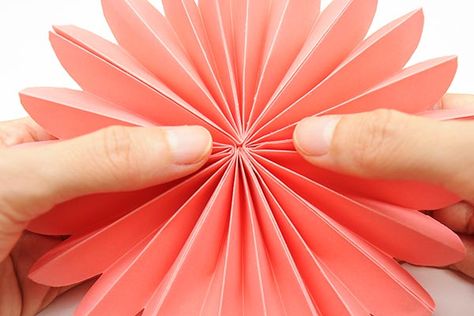 Accordion Paper Flowers | Kids' Crafts | Fun Craft Ideas | FirstPalette.com Fan Folding Paper Craft, Folded Paper Flowers, Paper Flowers For Kids, Diy Paper Bag, Daycare Room, Fun Craft Ideas, Flowers Craft, Easy Paper Flowers, Folded Paper