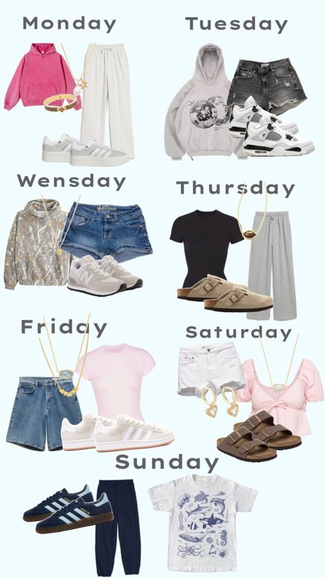 Cute Fall School Fits, What To Wear On A Monday To School, Fall Clothes For School, Fall Outfit Ideas Preppy, Casual Preppy Outfits Fall, 80s Outfit Ideas Spirit Week, Cute Looks For School, Plan Outfits For The Week, Preppy Stuff For School